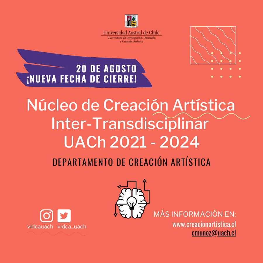 Extensión de plazo convocatoria a Núcleo de Creación Artística Inter-Transdisciplinar