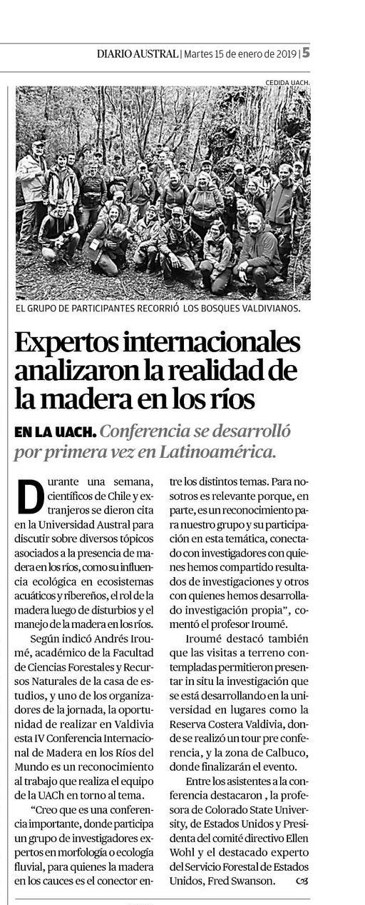 Expertos internacionales analizaron la realidad de la madera en los ríos