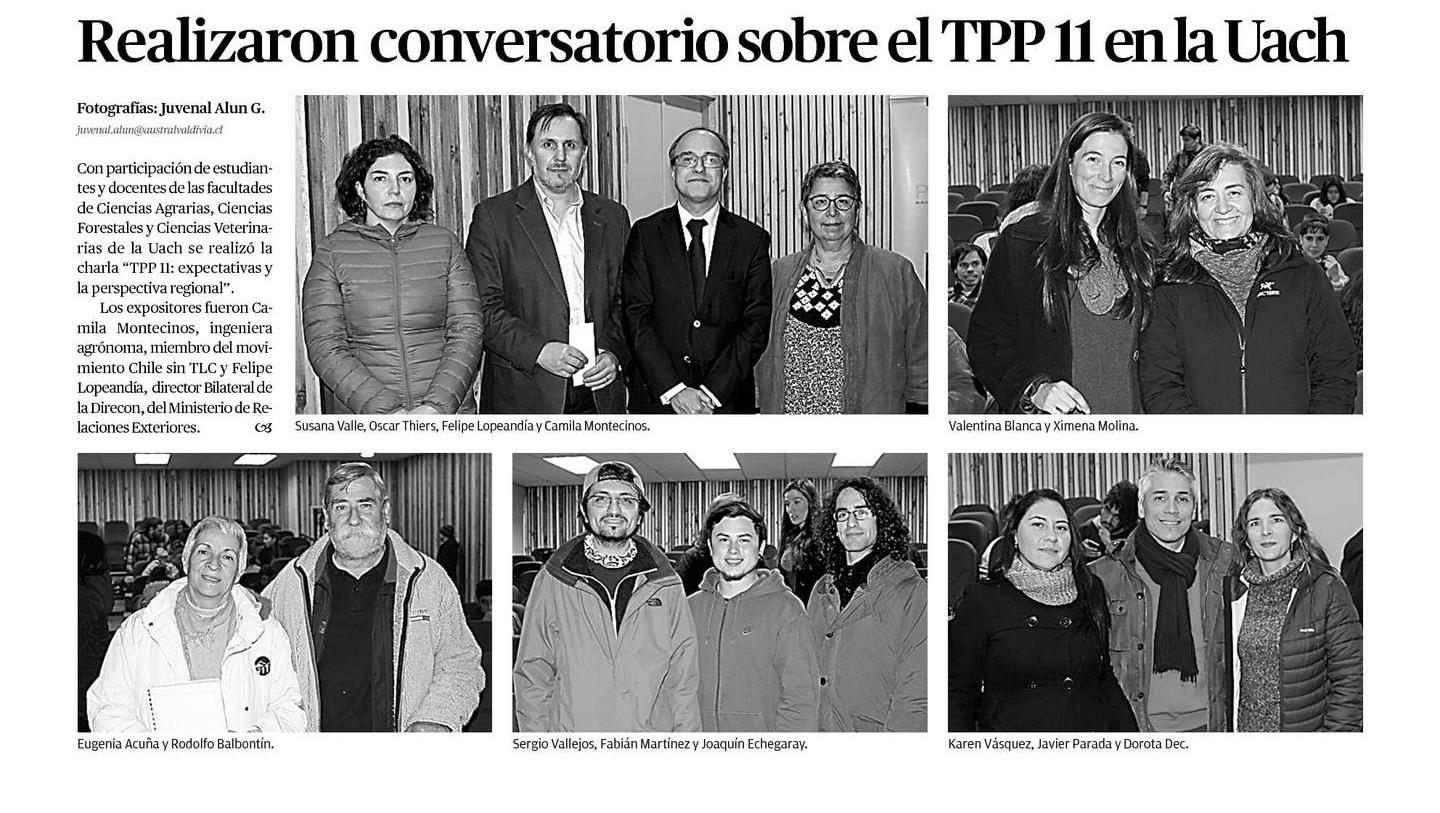 Realizaron conversatorio sobre TPP11 en la UACh