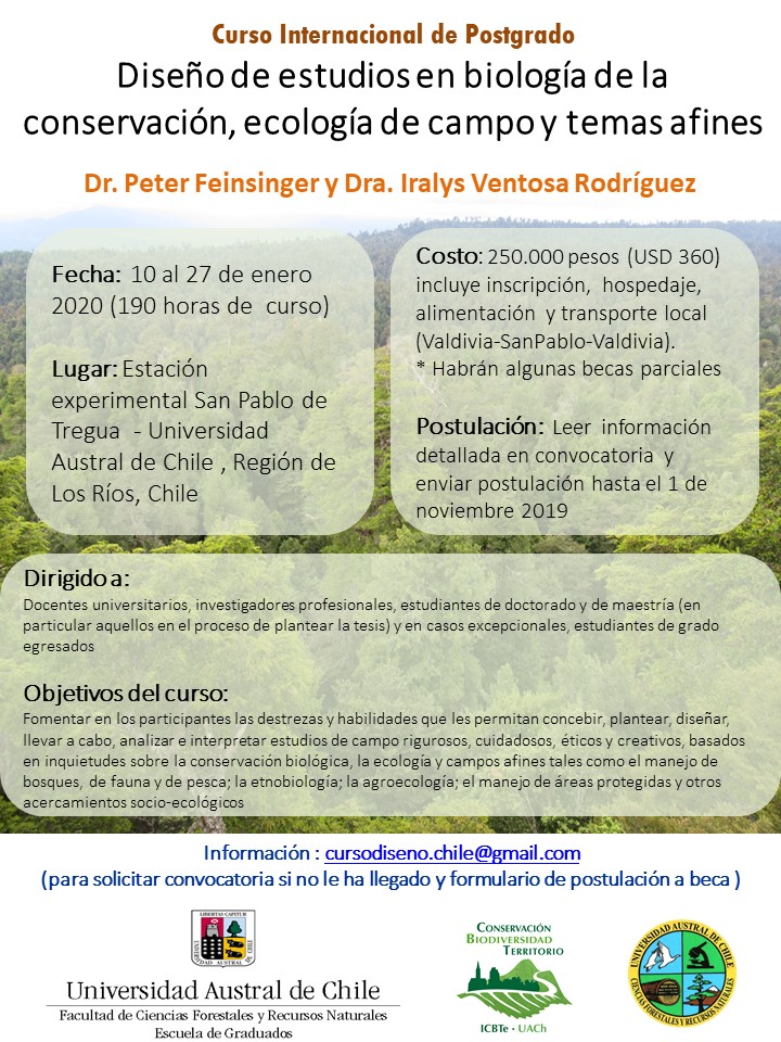 En medio del bosque valdiviano realizarán Curso Internacional de Postgrado