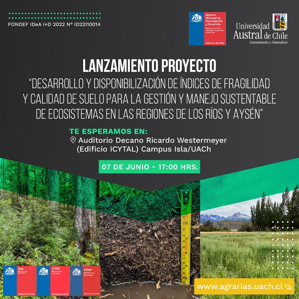 Realizarán seminario de lanzamiento de FONDEF sobre desarrollo y disponibilización de índices de fragilidad y calidad de suelo