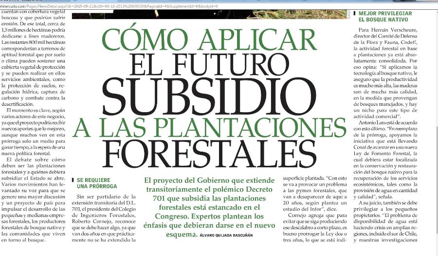 Cómo aplicar el futuro subsidio a las plantaciones forestales