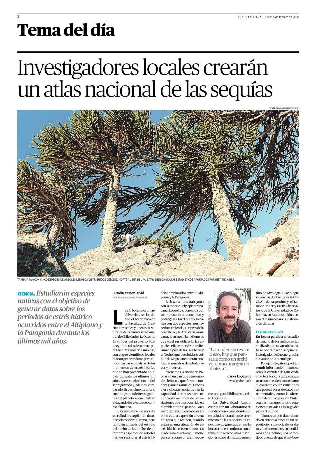 Investigadores locales crearán un atlas nacional de las sequías