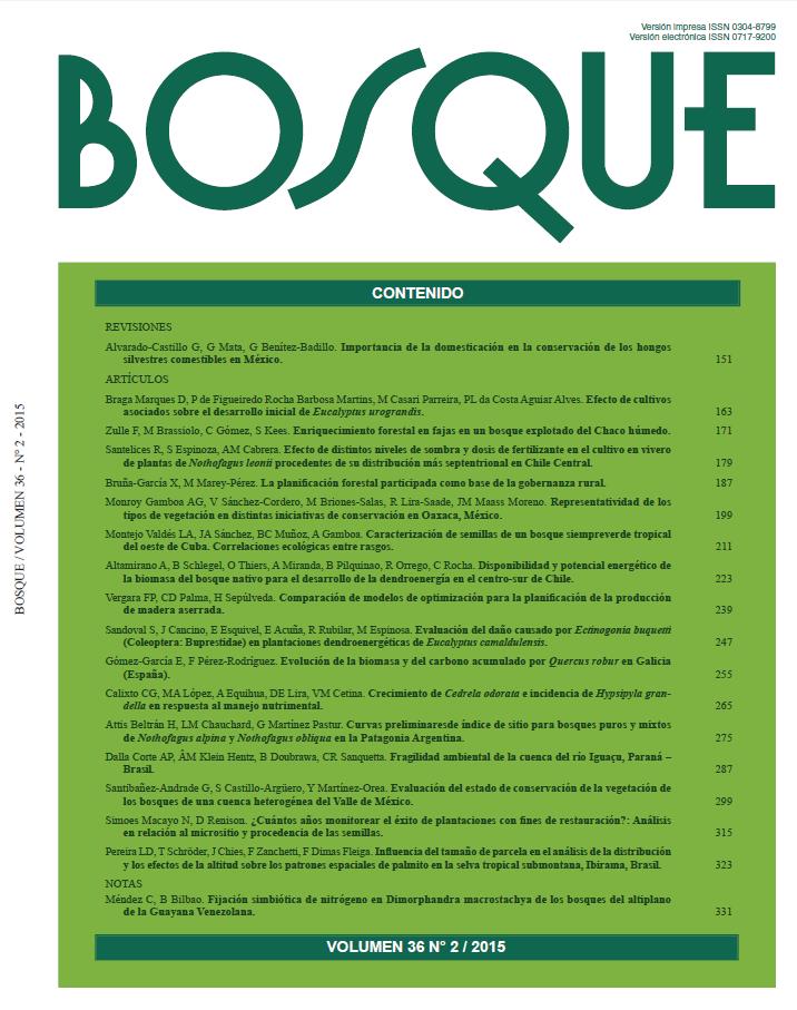 Nuevo número de Revista Bosque se encuentra disponible Online