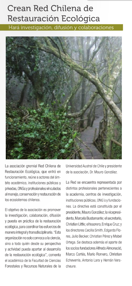 Crean Red Chilena de Restauración Ecológica