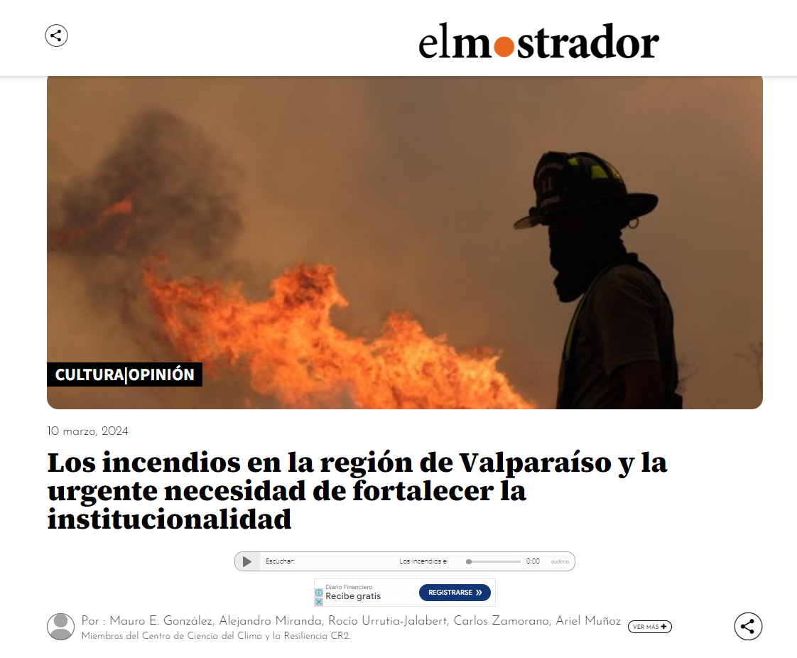 Los incendios en la región de Valparaíso y la urgente necesidad de fortalecer la institucionalidad