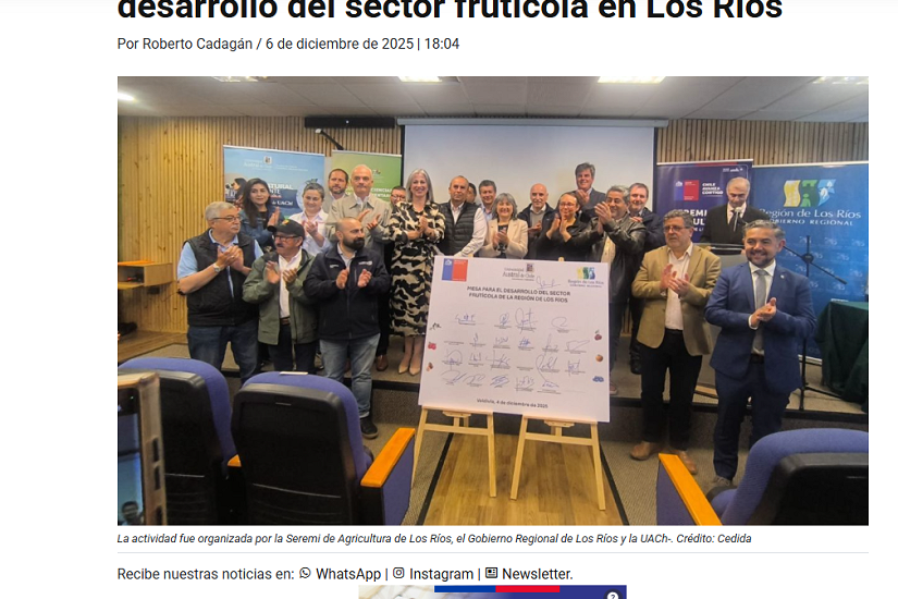 Constituyen mesa público-privada para el desarrollo del sector frutícola en Los Ríos