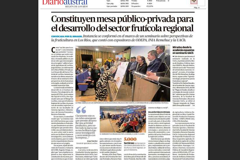 Constituyen mesa público-privada para el desarrollo del sector frutícola regional