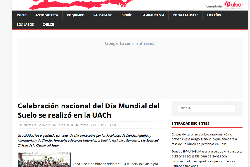 Celebración nacional del Día Mundial del Suelo se realizó en la UACh