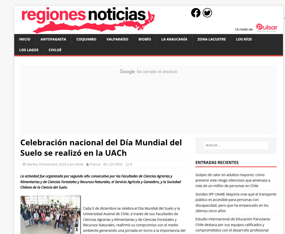 Celebración nacional del Día Mundial del Suelo se realizó en la UACh