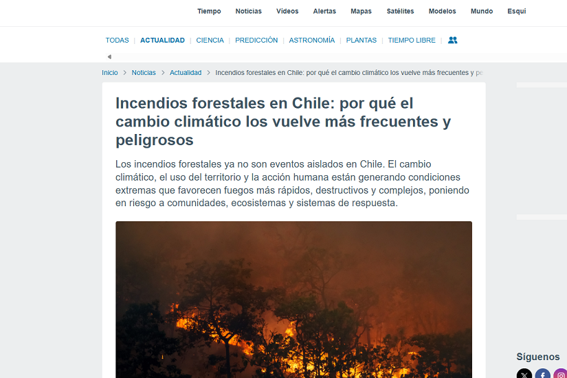 Incendios forestales en Chile: por qué el cambio climático los vuelve más frecuentes y peligrosos