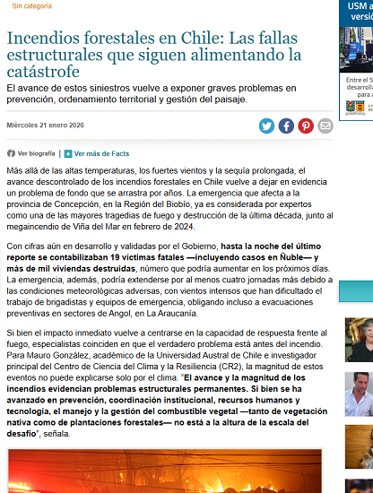 Incendios forestales en Chile: Las fallas estructurales que siguen alimentando la catástrofe