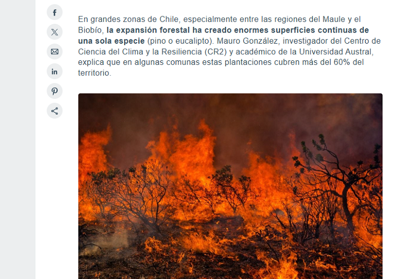 Paisaje mosaico y otras estrategias probadas para disminuir el riesgo de megaincendios