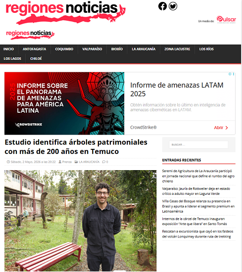 Estudio identifica árboles patrimoniales con más de 200 años en Temuco