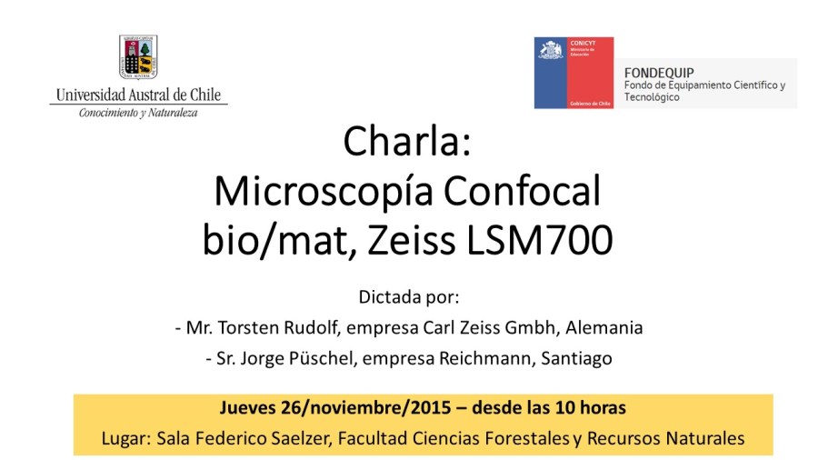 Dictarán charla sobre Microscopía Confocal