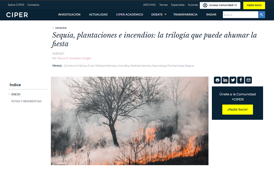 Sequía, plantaciones e incendios: trilogía que puede ahumar la fiesta