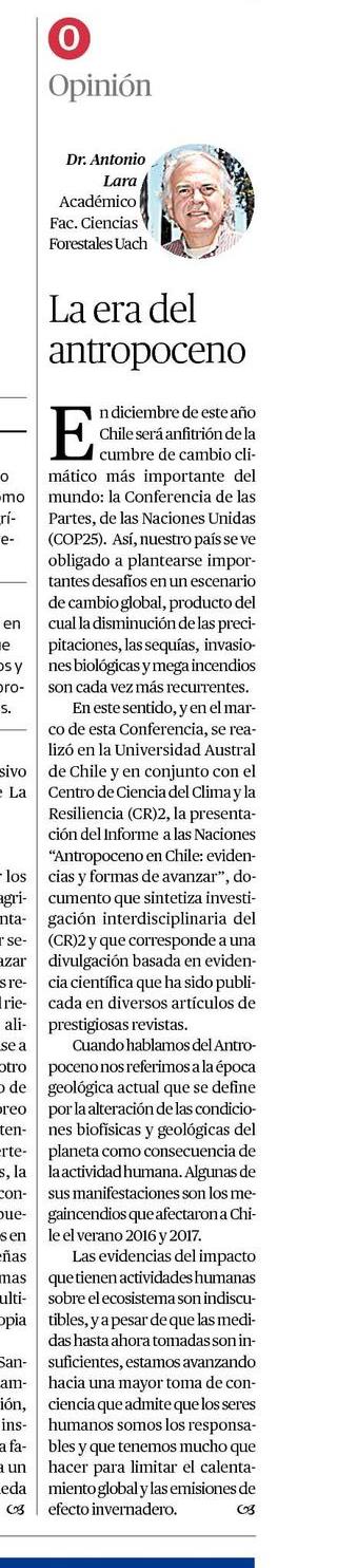 La era del antropoceno