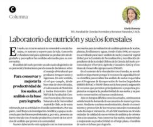 Laboratorio de Nutrición y Suelos Forestales