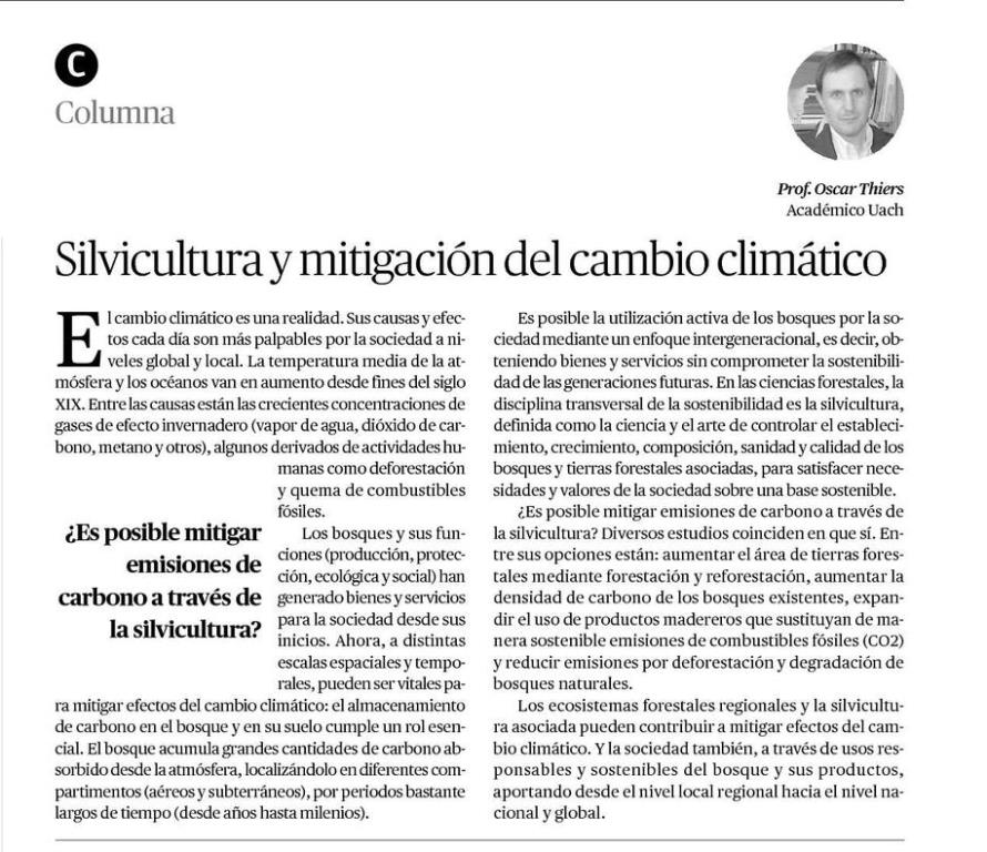 Silvicultura y Mitigación del cambio climático