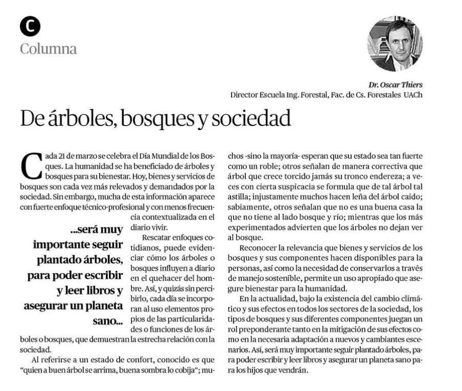 De árboles, bosques y sociedad