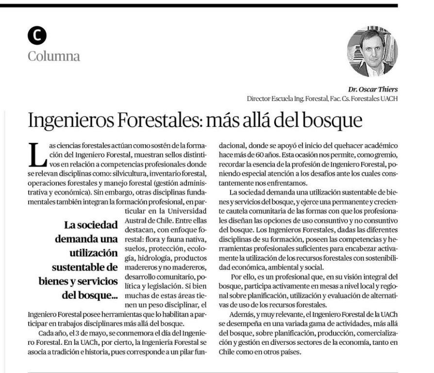 Ing. Forestal: más allá del bosque