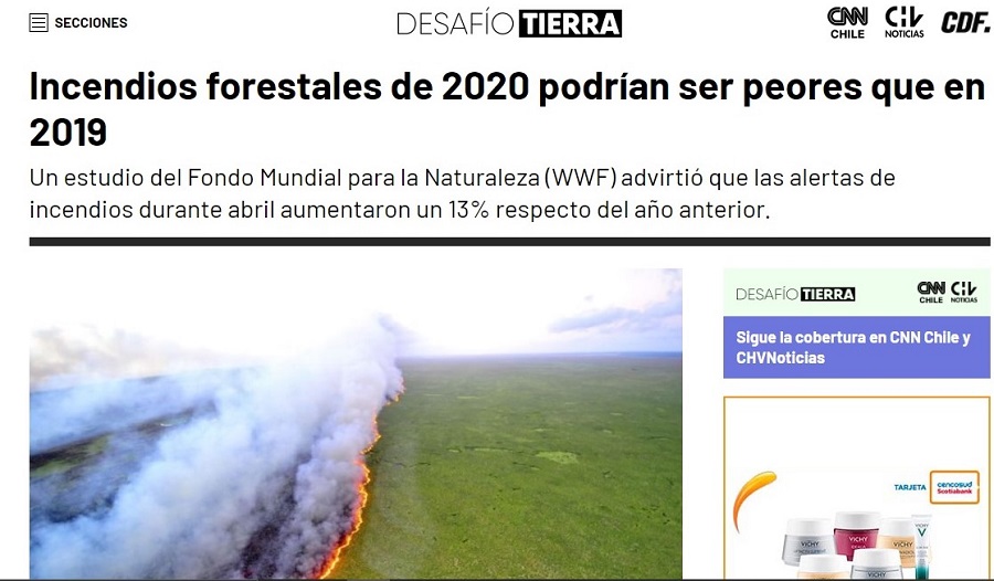 Incendios forestales de año 2020 podrían ser peores que en 2019