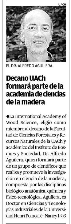 Decano UACh formará parte de la academia de ciencias de la madera