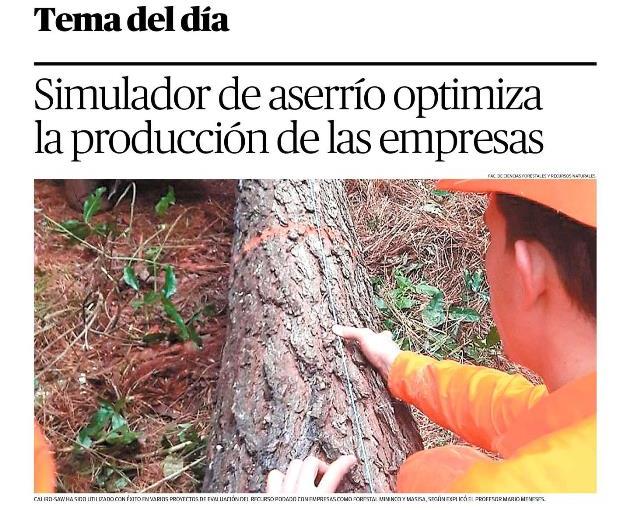 Simulador de aserrío optimiza la producción de las empresas