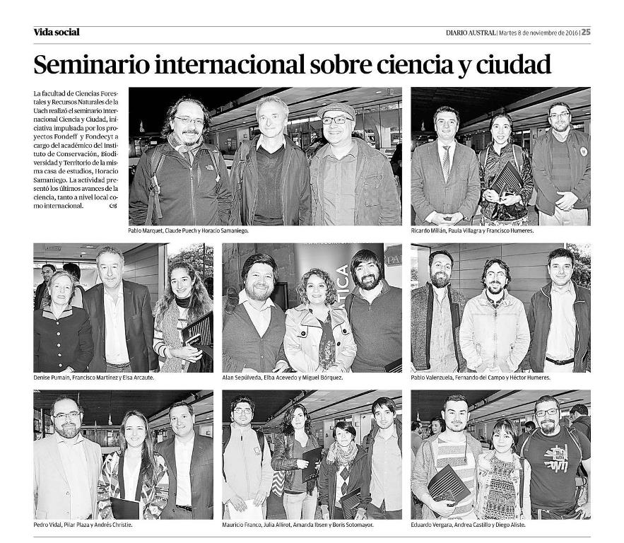 Seminario Internacional sobre Ciencias y Ciudad
