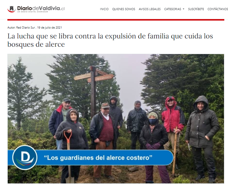 La lucha que se libra contra la expulsión de familia que cuida los bosques de alerce