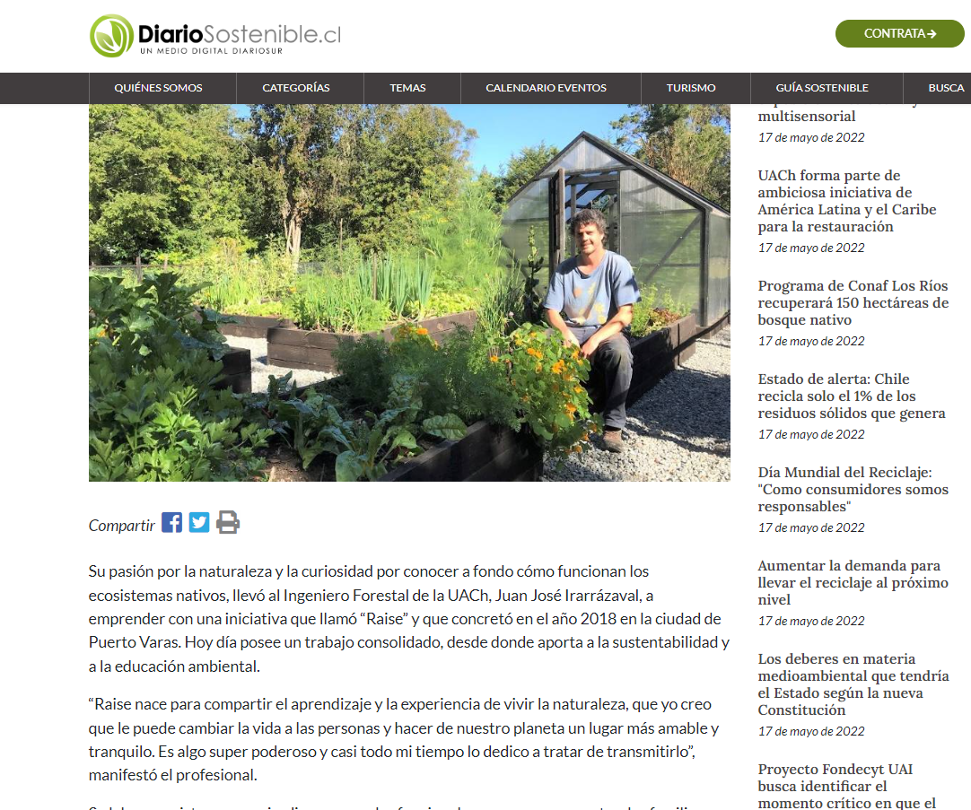 Raise, jardines y parcelas funcionales desde Puerto Varas