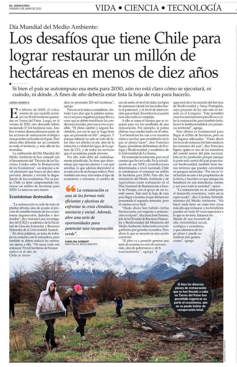 Los desafíos que tiene Chile para lograr restaurar un millón de hectáreas en menos de diez años