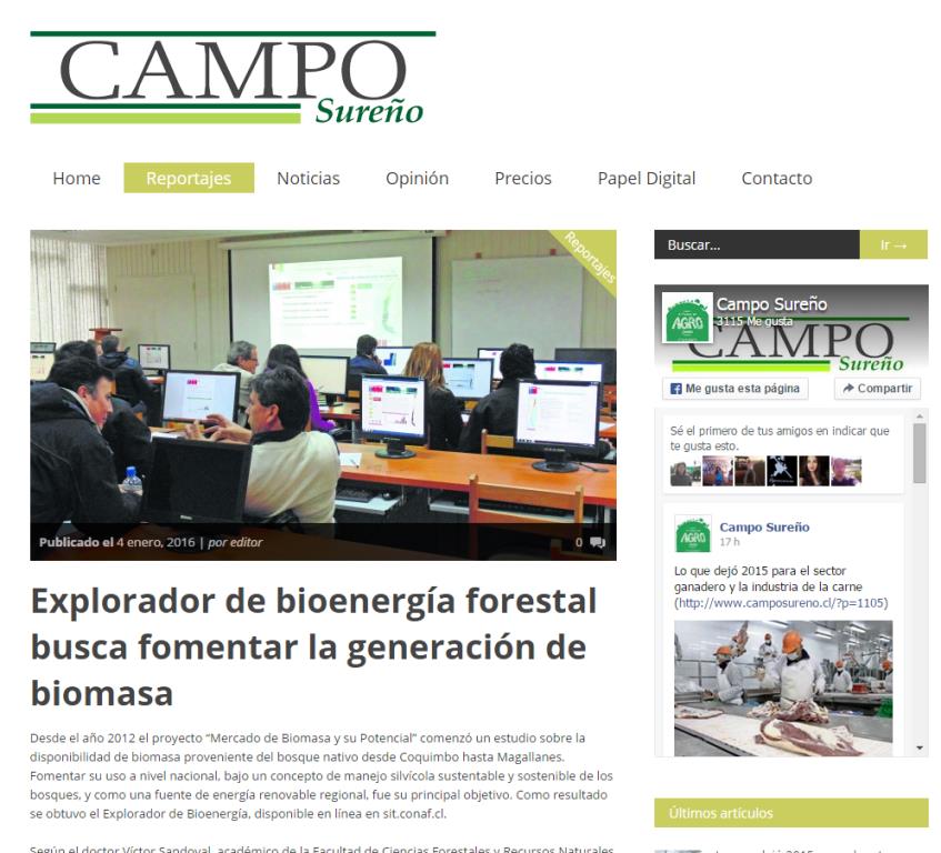 Explorador de bioenergía forestal busca fomentar la generación de biomasa
