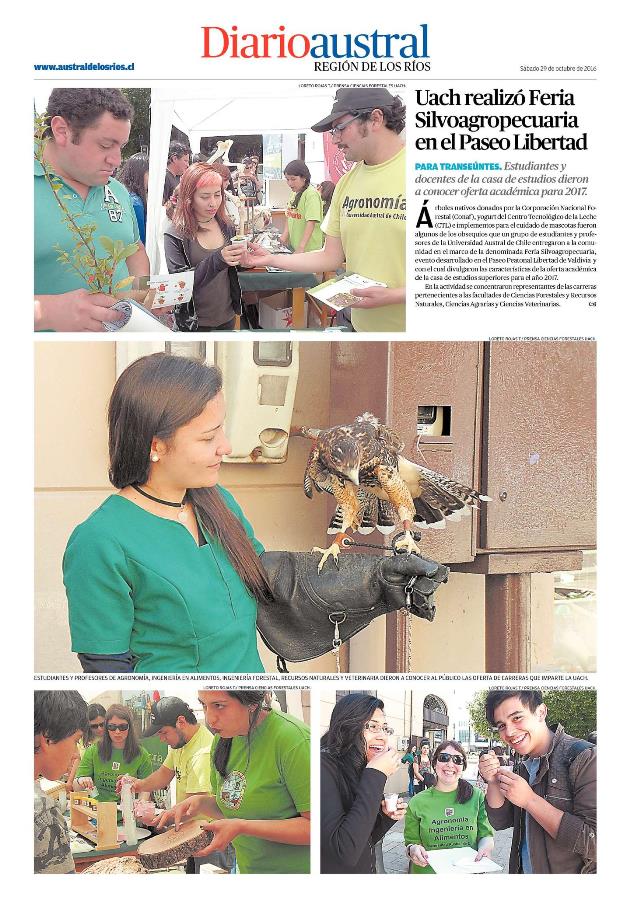 UACh realizó Feria Silvoagropecuaria en Paseo Libertad