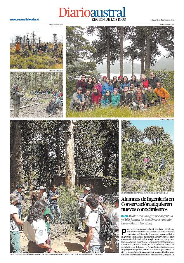 Alumnos de Ingeniería en Conservación adquieren nuevos conocimientos