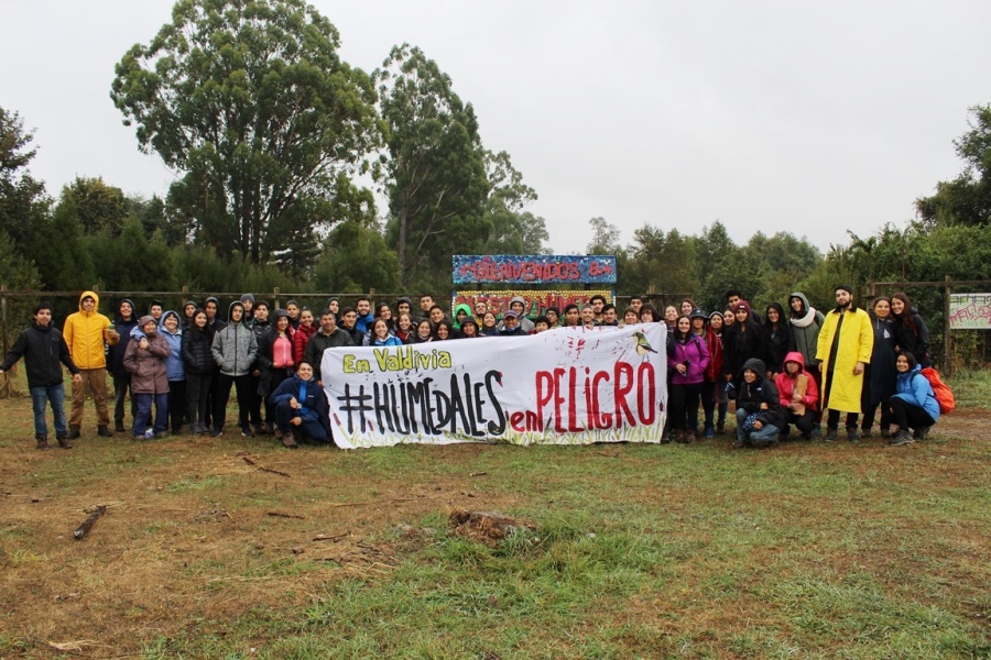 Mechones comprometidos con el medio ambiente sacaron basura del Humedal Angachilla