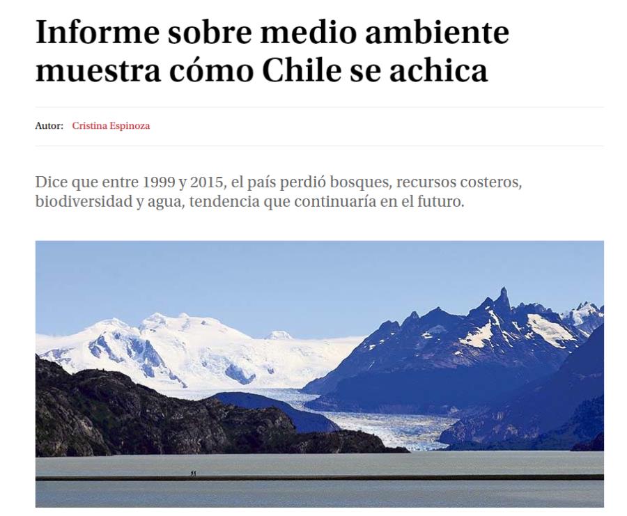 Informe muestra cómo Chile se achica