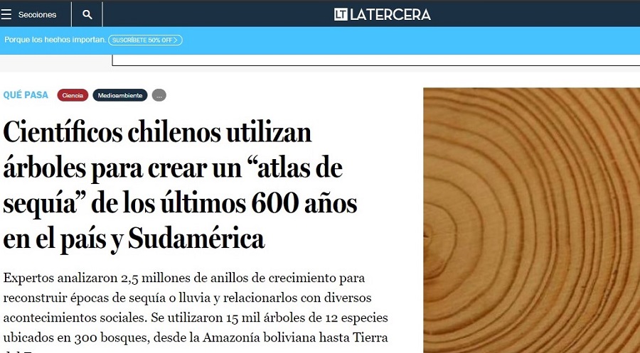 Científicos utilizan árboles para crear un “atlas de sequía” de los últimos 600 años en el país y Sudamérica