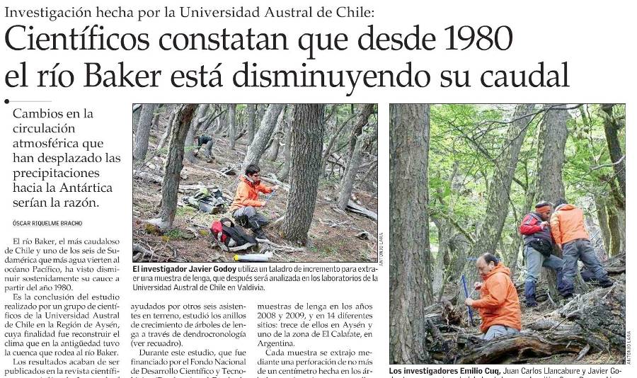 Científicos constatan que desde 1980 el río Baker está disminuyendo su caudal