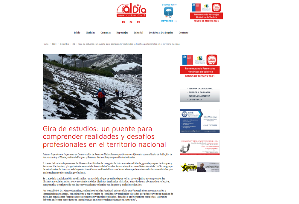 Gira de estudios: un puente necesario para comprender realidades y desafíos profesionales en el territorio nacional