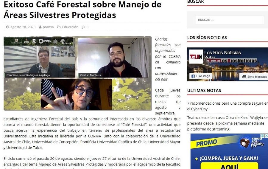 Exitoso Café Forestal de la UACh sobre Manejo de Áreas Silvestres Protegidas
