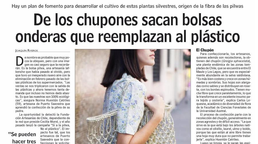 De los chupones sacan bolsas onderas que reemplazan al plástico