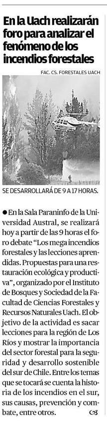 En la UACh realizarán foro para analizar el fenómenos de los incendios forestales
