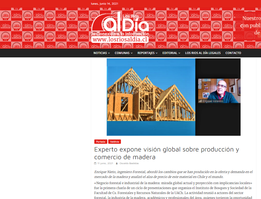 Experto expone visión global sobre producción de madera