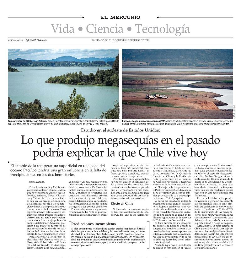 Lo que produjo megasequías en el pasado podría explicar la que Chile vive hoy