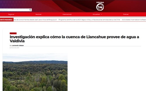 Investigación explica cómo la cuenca de Llancahue provee de agua a Valdivia