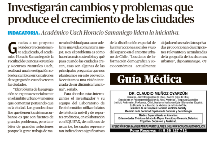 Investigarán cambios y problemas que produce el crecimiento de las ciudades