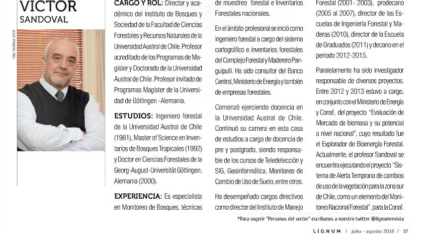 Personas del sector: Víctor Sandoval