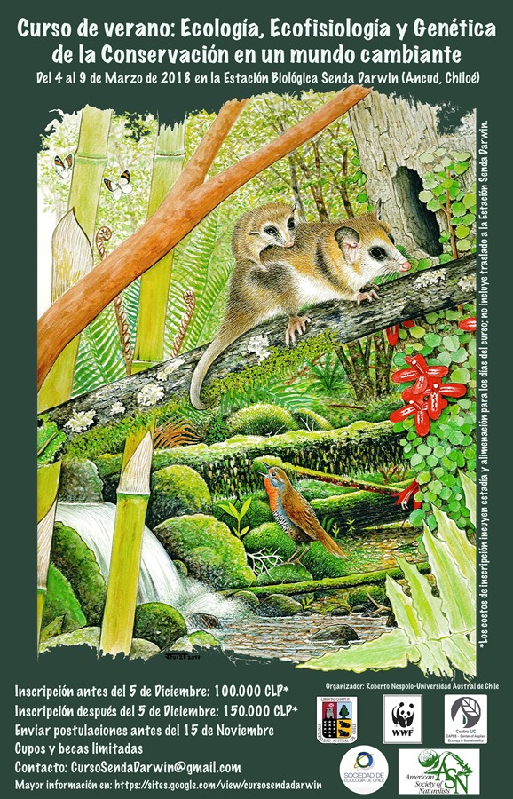 Realizarán Curso Internacional “Ecología, ecofisiología y genética de la conservación en un mundo cambiante”