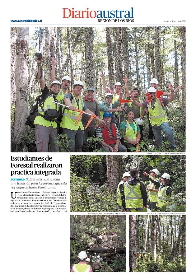 Estudiantes de Forestal realizaron práctica integrada